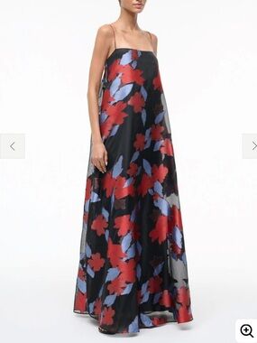 STAUD | Dresses | Staud Oceane Blue Slip Dress With Fish Motifs | Poshmark